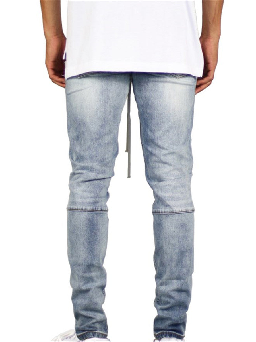 Mens skinny jeans with zippers fashion at ankle