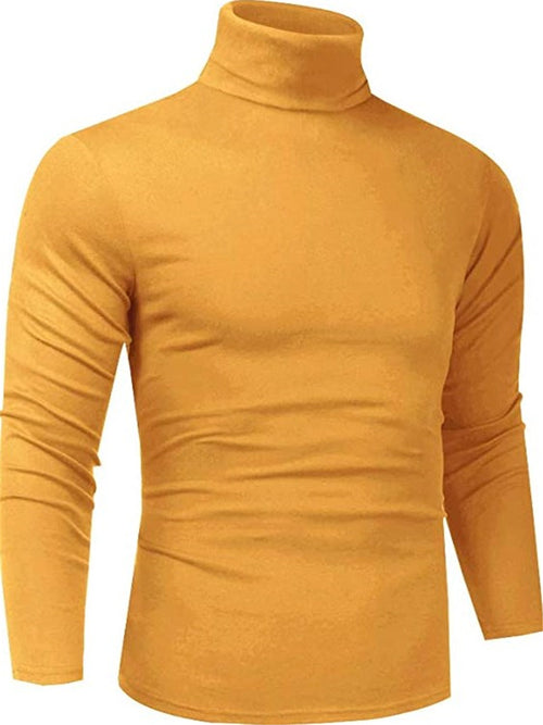 Neon yellow turtleneck men best sale