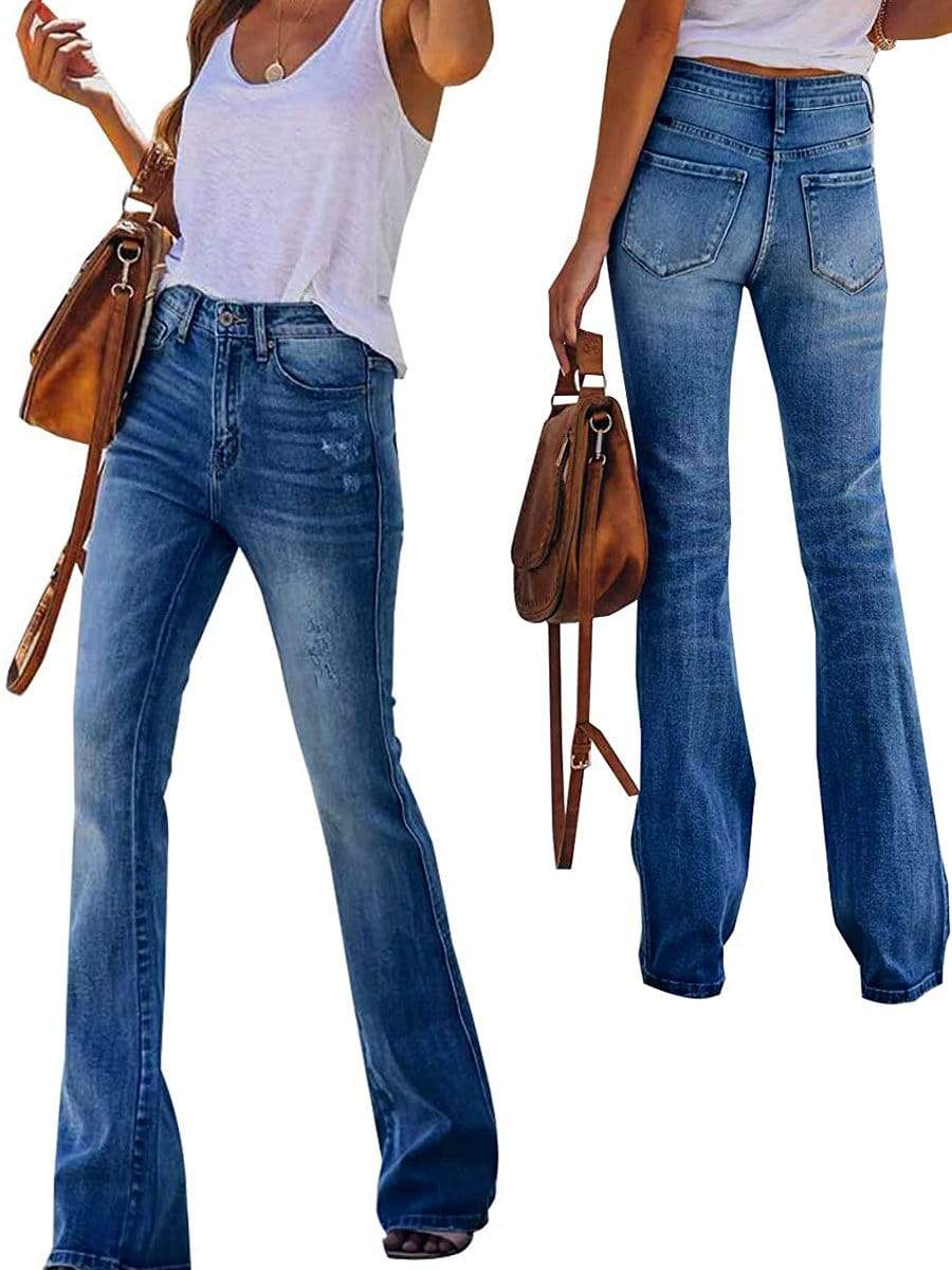 Longbida Women's Bell Bottom Jeans – LONGBIDA