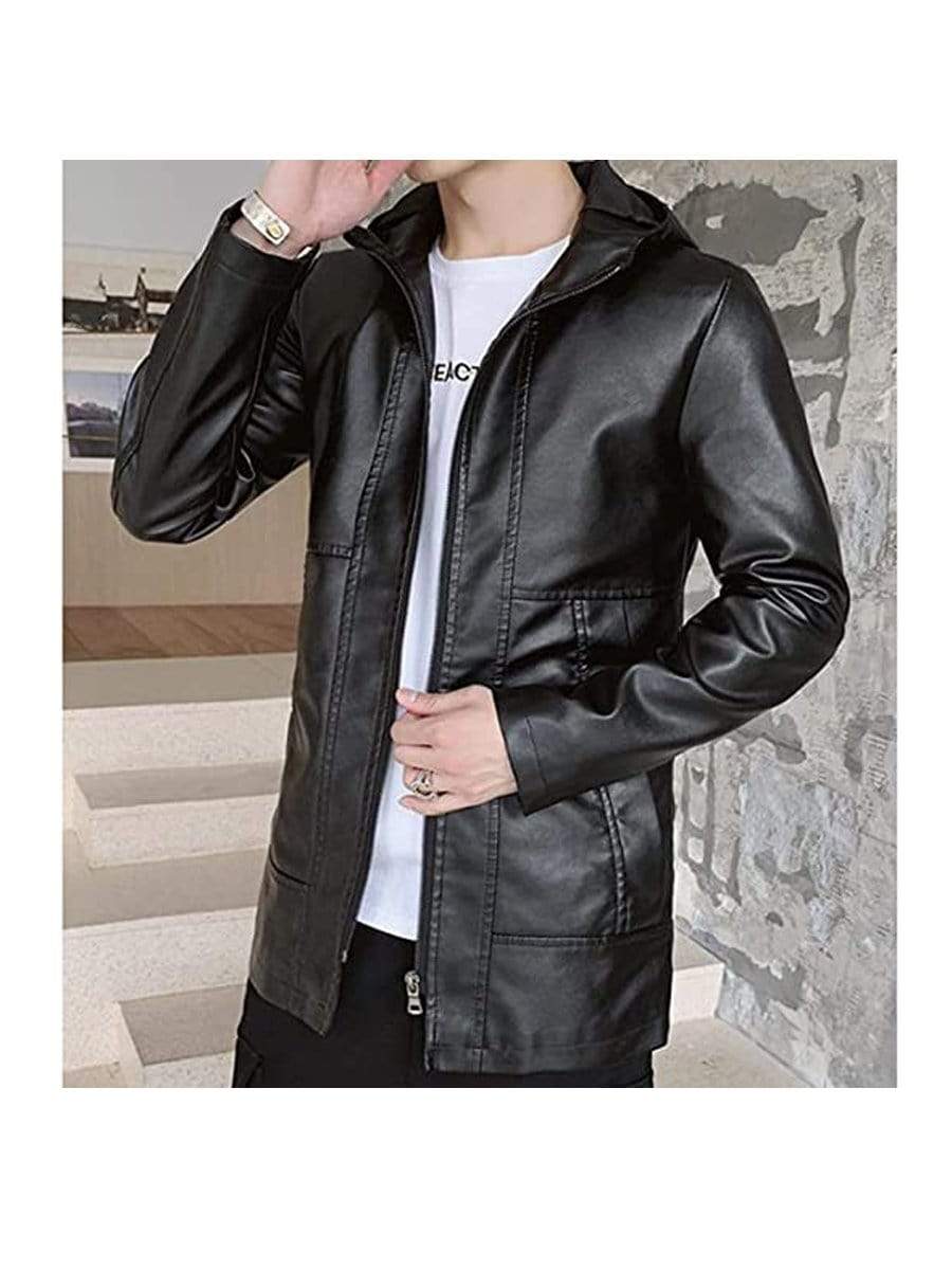 N/A Spring Thin Leather Jacket Men's Casual Outer Clothes Short Coat (Color  : B, Size : 56) : Amazon.co.uk: Fashion